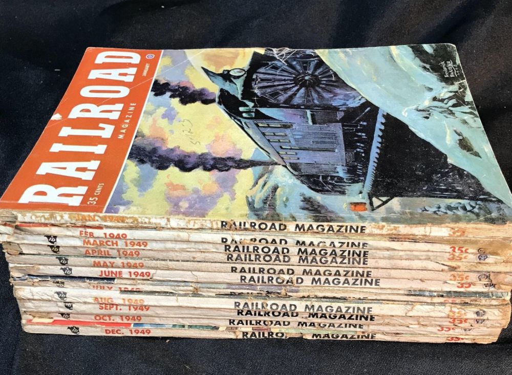 Lot 232: 1949 Vintage Railroad Magazines (11) .