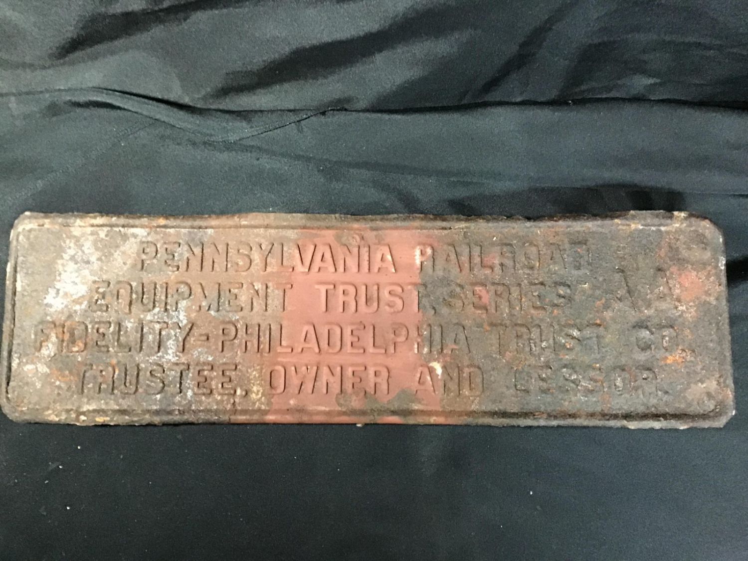 Lot 40 Vintage Pennsylvania railroad equipment trust sign cultures 25