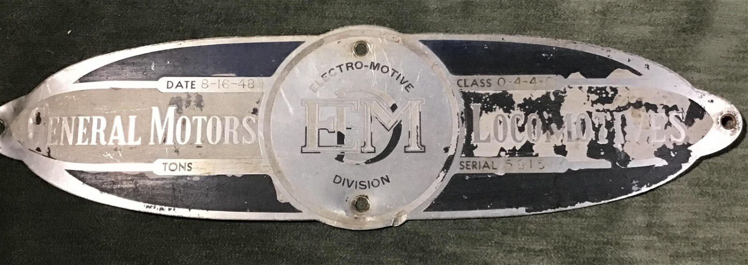 Lot 1 General Motors serial number 5815 sign measures 15â
