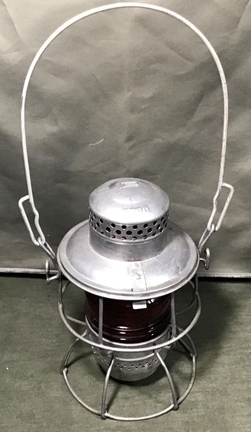 Lot 31 Penn Central Railroad Lantern Red Glass . The Lodge Auction House