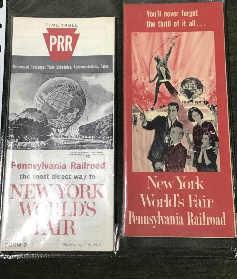 Lot 216: Two PRR Worldâ€™s  Fair Time Tables .