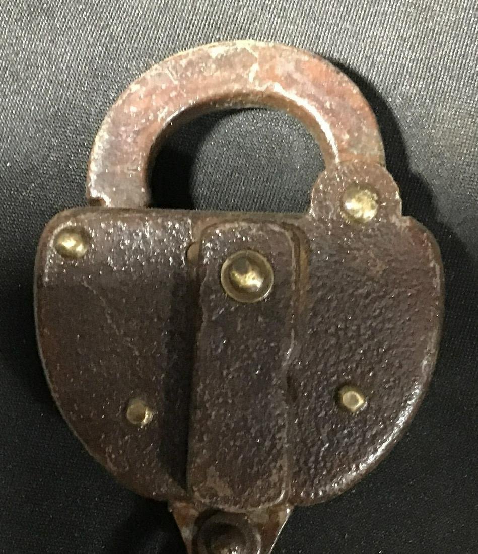 Lot 243: Vintage Railroad Padlock, Locked .