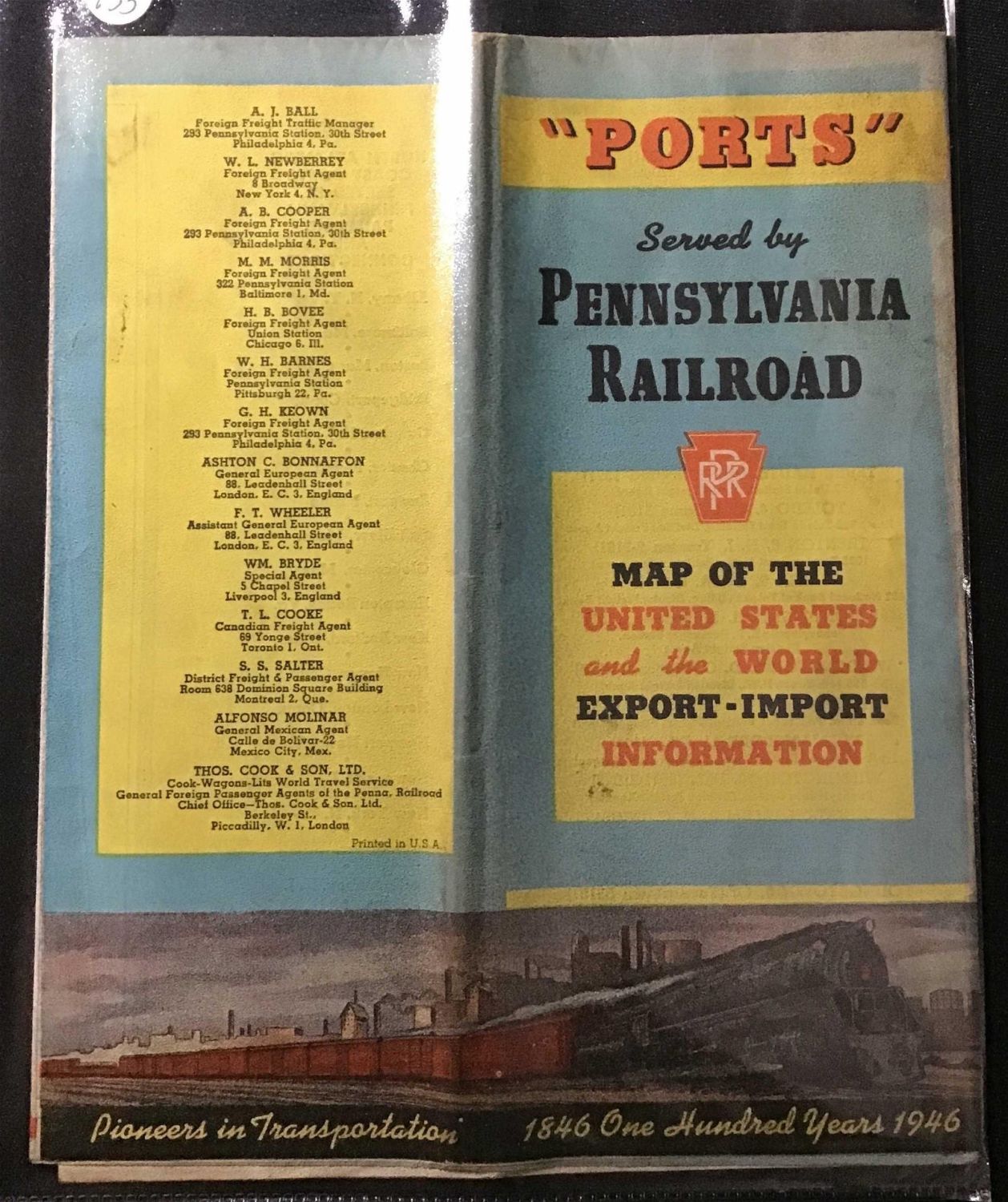 Lot 133 1946 Pennsylvania Railroad Ports Schedule . The Lodge Auction House