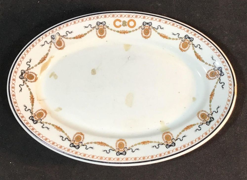 Lot 209: Vintage C & O Railroad Serving Platter .