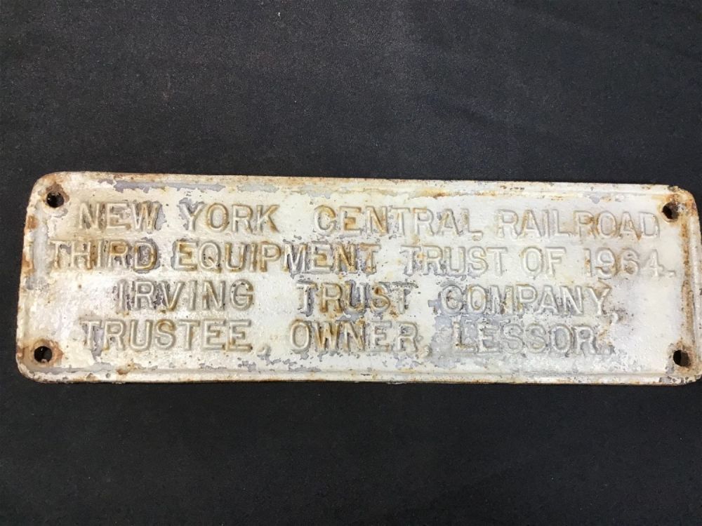 Lot 236: Vintage New York Central Railroad 1964 Irving Trust Company. Cast Iron