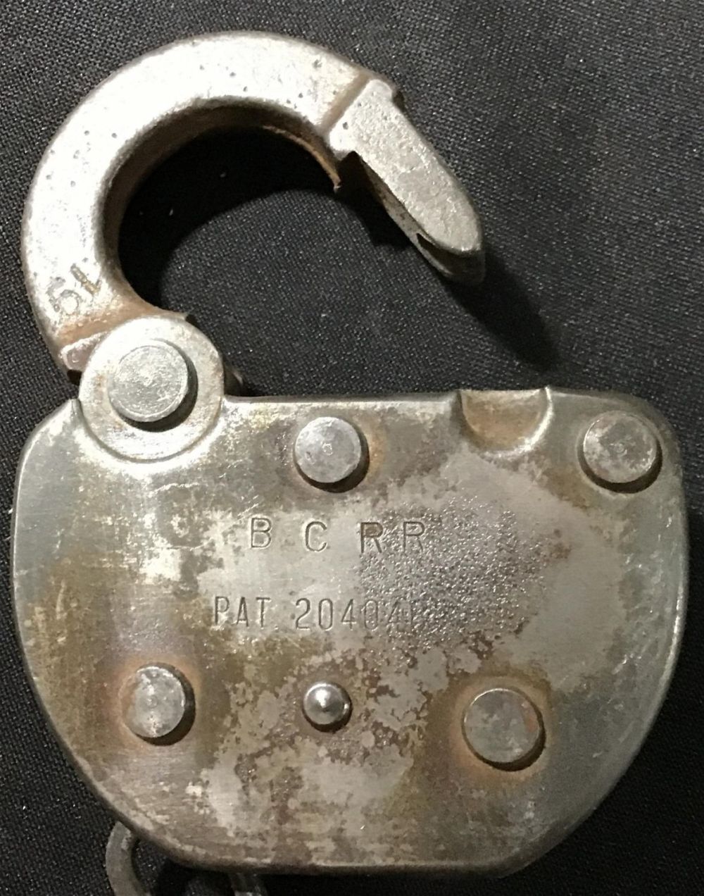 Lot 250: Vintage B C R R Padlock .