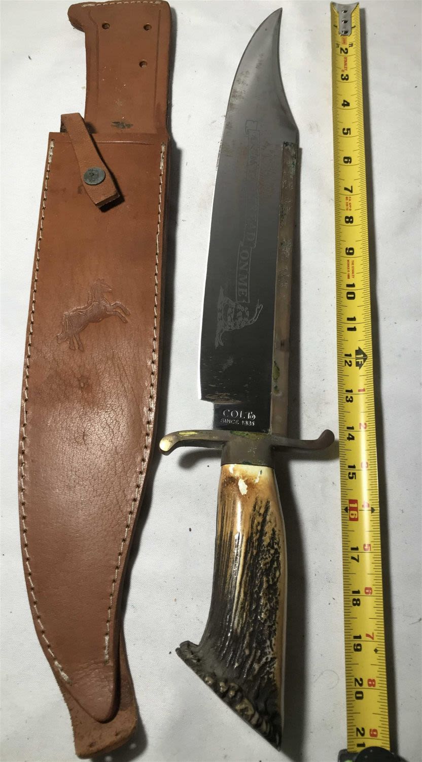 Lot 155: Colt Knife with whether sheath Don't Tread On Me Blade