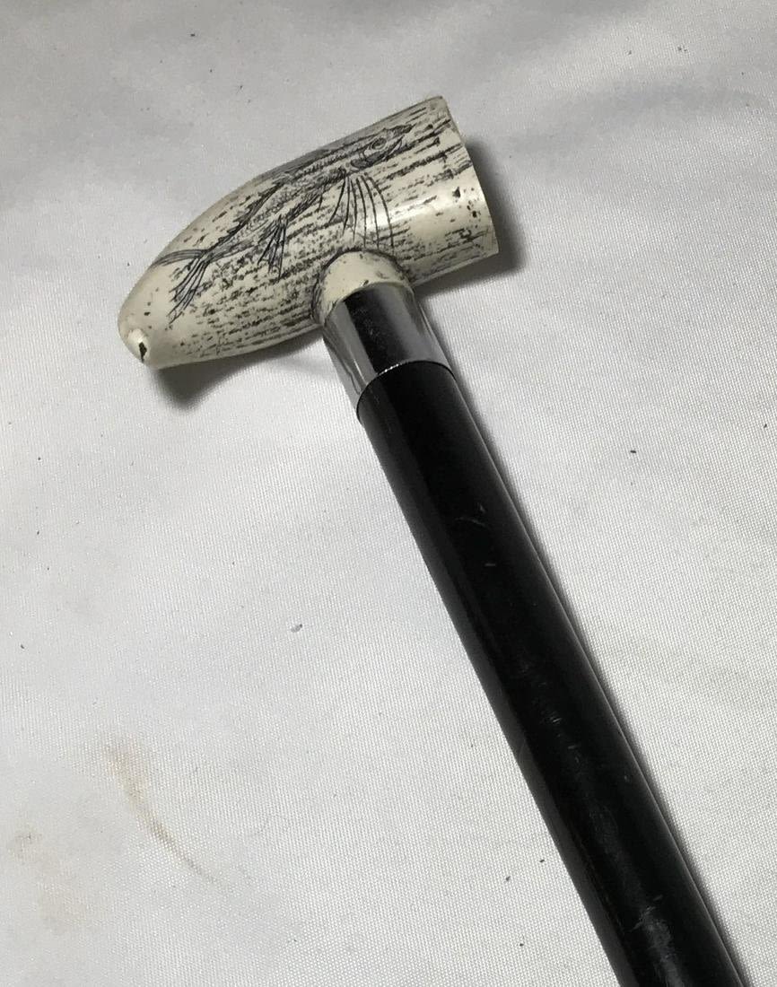 Lot 208: Walking Cane w/ Nautical Theme Handle .