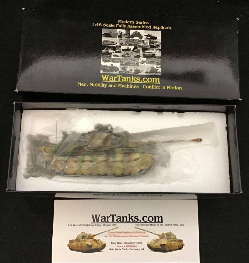 Lot 170: Wartanks 1:48 Scale King Tiger Henschel Turret Germany 1944