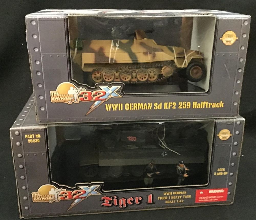 Lot 235: Ultimate Soldier 32x WWII German Tiger I Halftrack Lot of 2