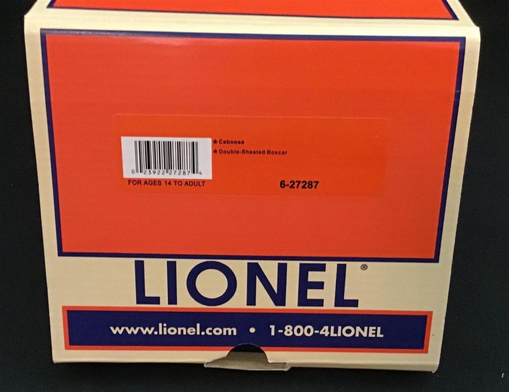 Lot 284: Lionel O Scale Caboose Double Sheated Boxcar 6-27287