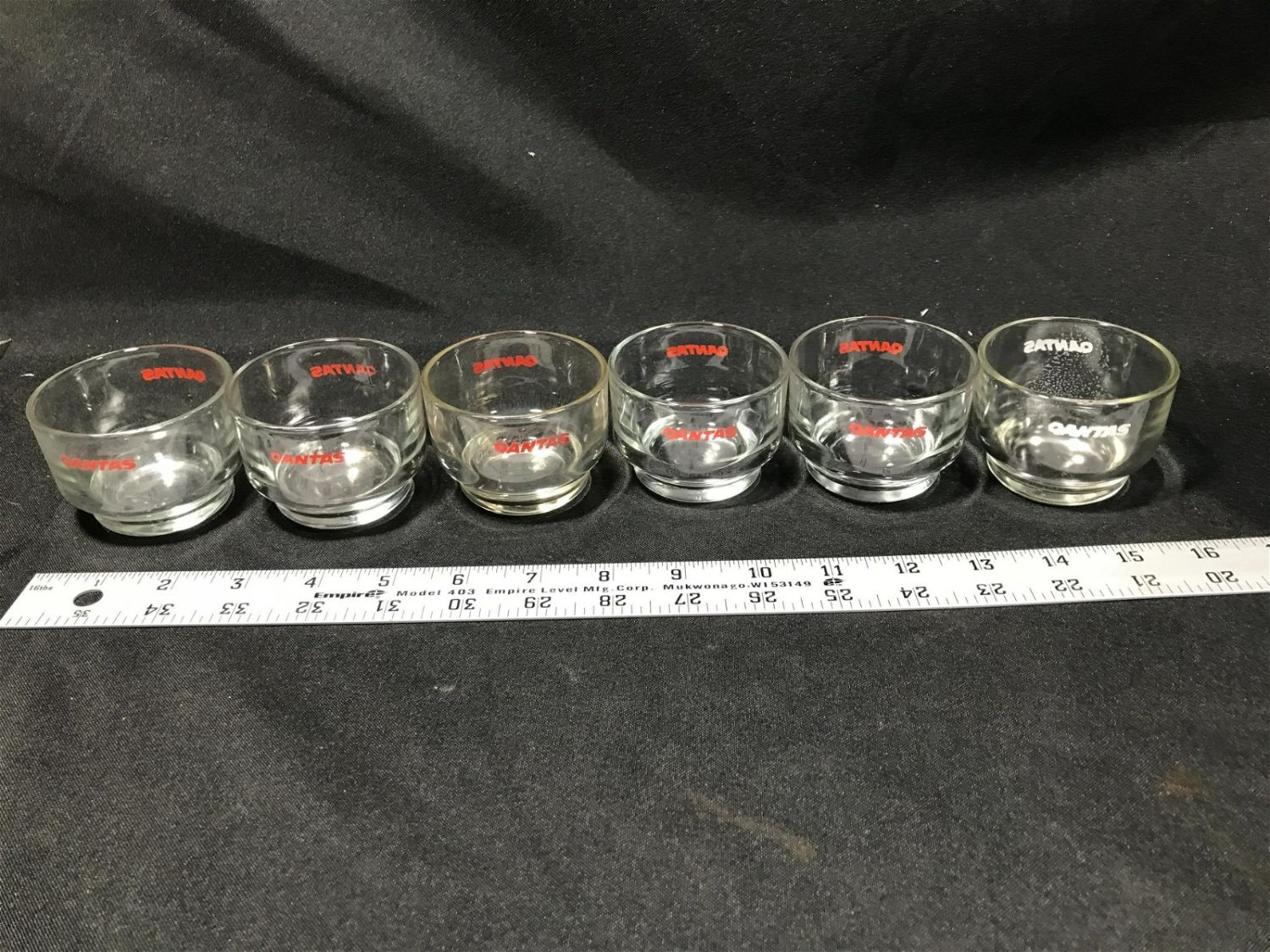 Lot 133 – Qantas Advertisement Cups (6) . – The Lodge Auction House