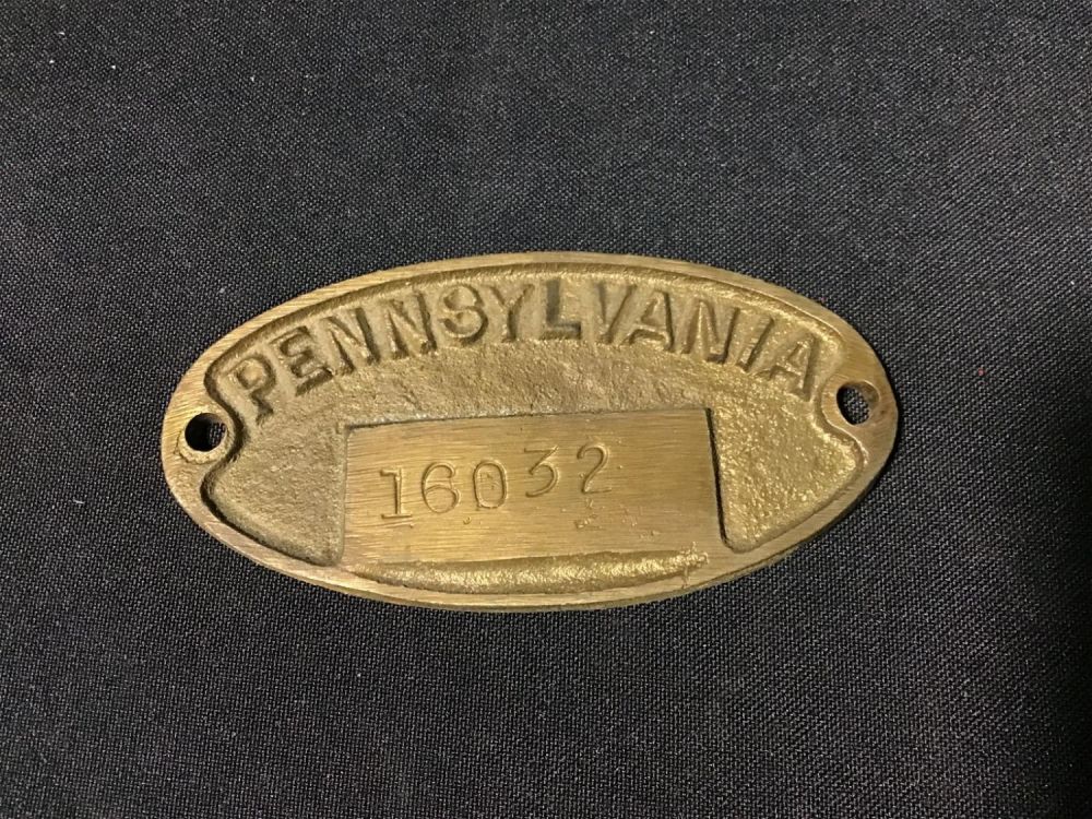 Lot 176: Pennsylvania Tag # 16032 Measures 4 inches wide