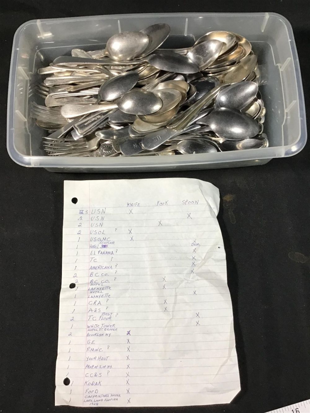 Lot 181: Large Flatware Collection View list