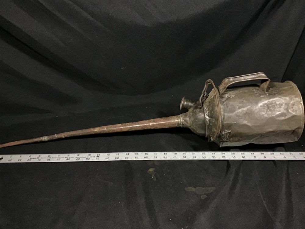 Lot 189: Railroad Oil Can Measures 31 inches long
