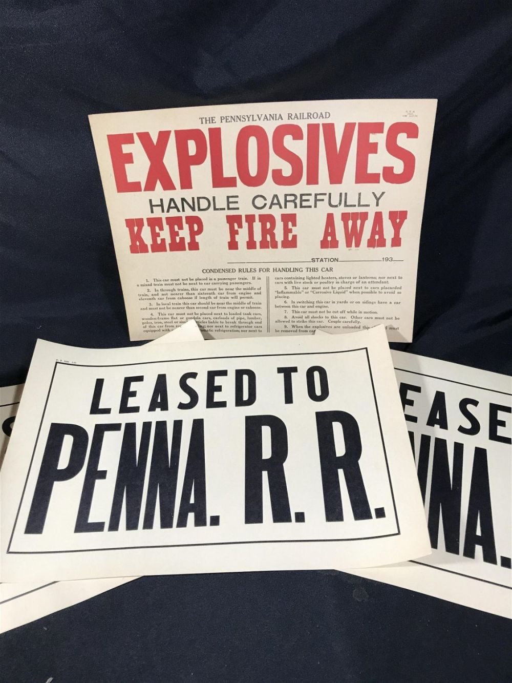 Lot 202: Pennsylvania RR Signs (4) .
