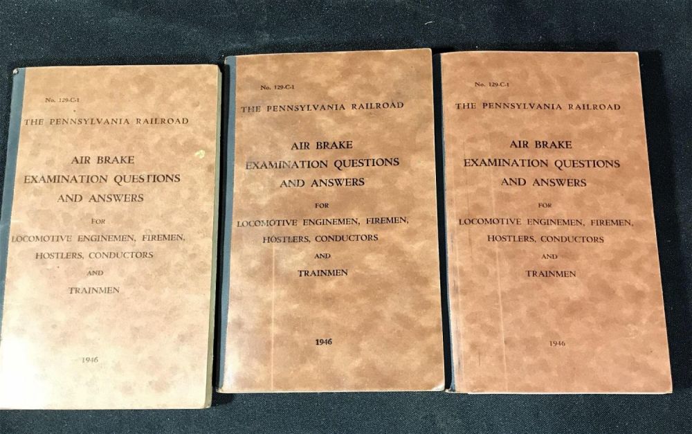 Lot 204: Pennsylvania RR Air Brake Exam Q & A (3) .