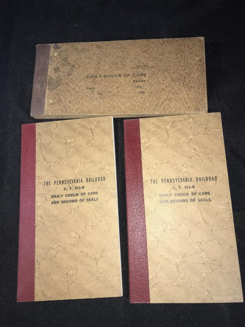 Lot 224: Pennsylvania RR Daily Check of Cars 3 books