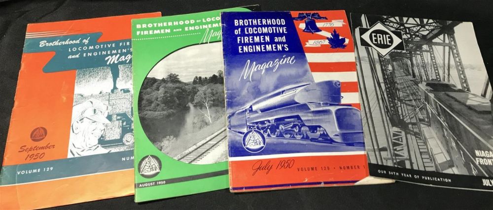 Lot 252: Brotherhood of Locomotive Firemen & Enginemen Magazines & Erie Magazine