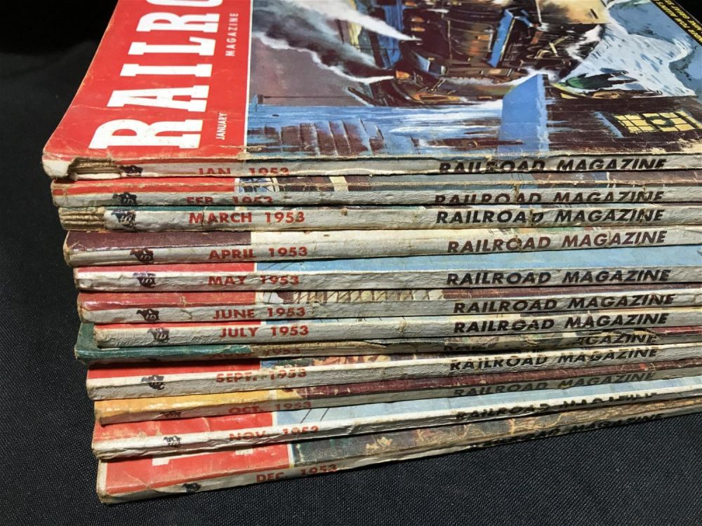 Lot 255: Railroad Magazine Collection 1953 .