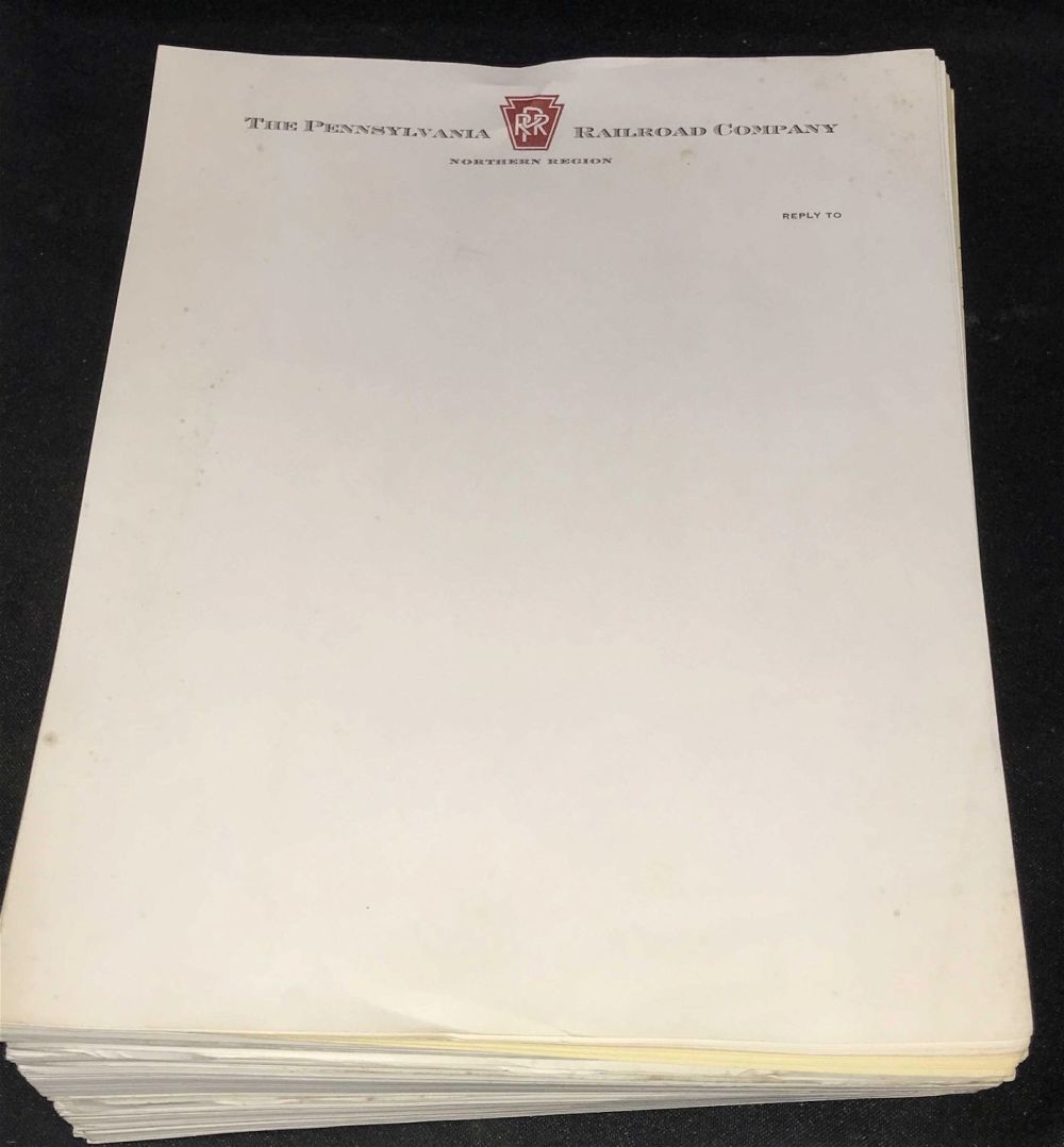 Lot 286: Pennsylvania Railroad Stationary .
