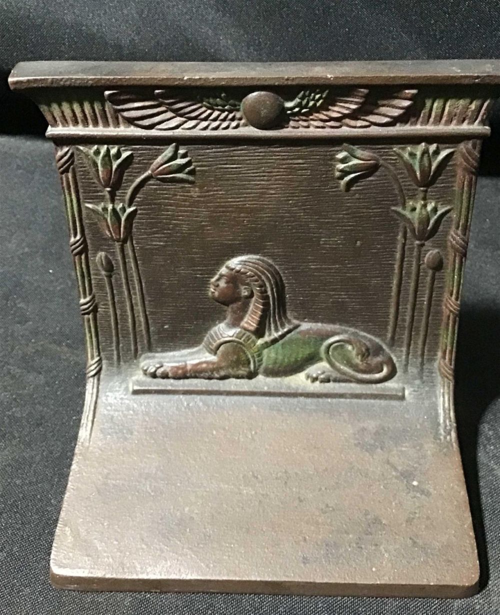 Lot 238: Bradley and Hubbard sphinx single bookend