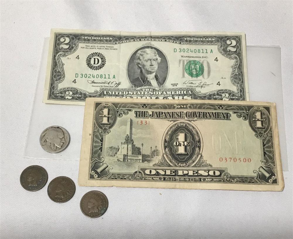 Lot 274: Assorted currency two dollar bill Buffalo