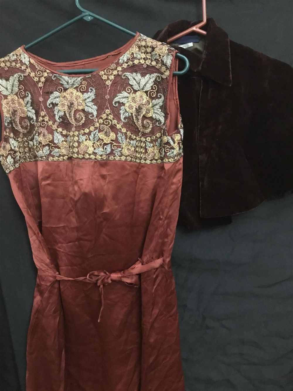 Lot 296: Vintage Embroidered Gown with Jacket