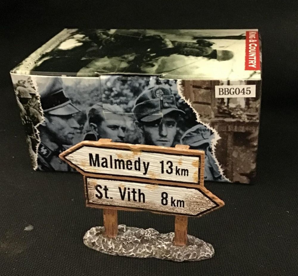 Lot 155: King & Country WW2 BBG045 Malmedy Signpost