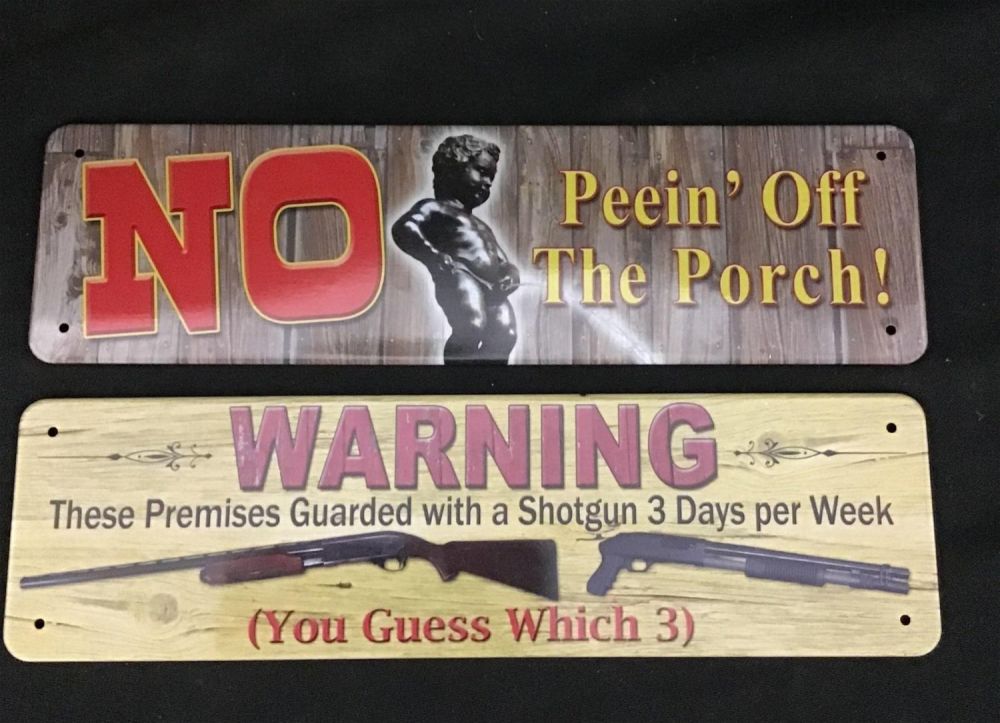 Lot 189: Vintage Comical Signs (2)
