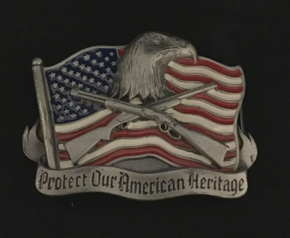 Lot 306: Protect Our American Heritage Belt buckle