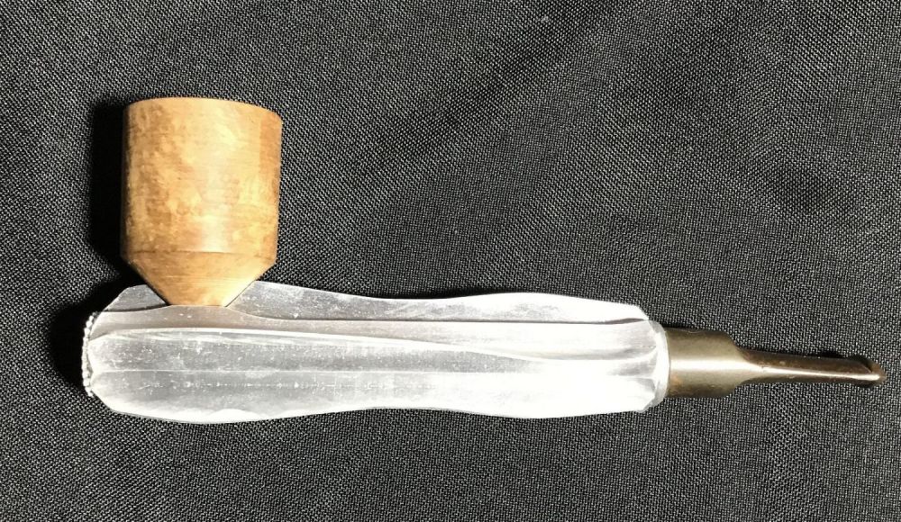 Lot 192: Designer Unused Smoking Pipe  Aluminum