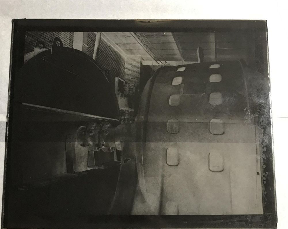Lot 208: Machinery Industrial Age Full Plate Photo on Glass