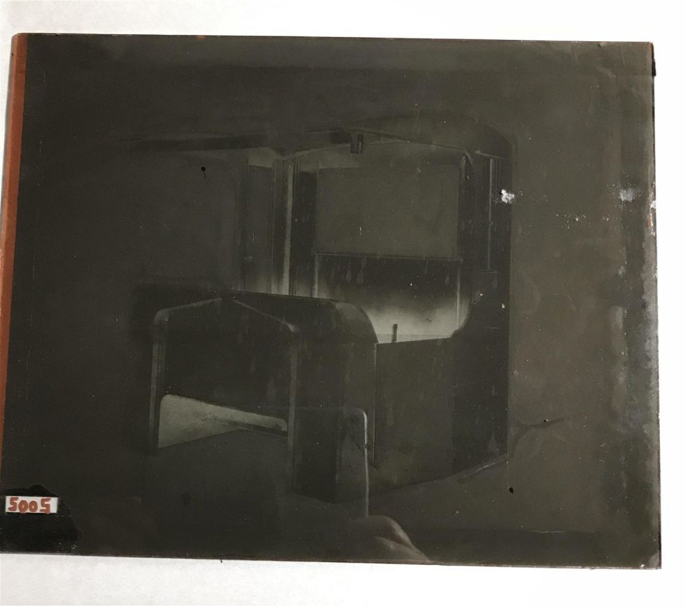 Lot 221: Vehicle Cab Industrial Age Full Plate on Glass
