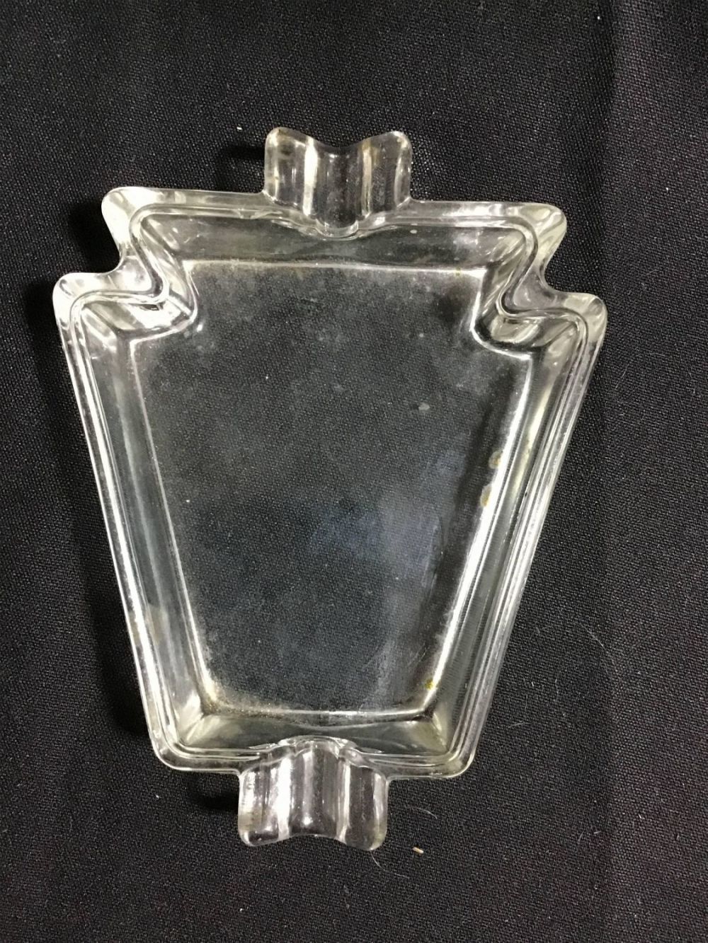 Lot 206: Pennsylvania Railroad Emblem Shaped Ashtray glass, nice piece!