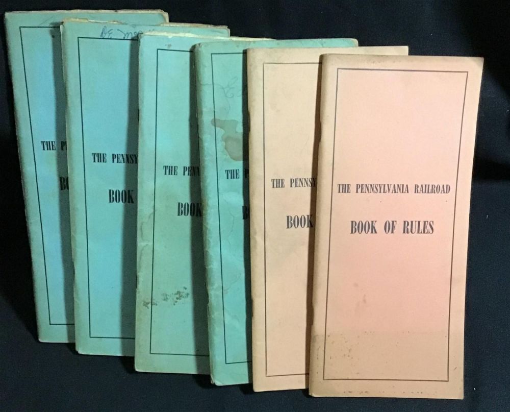 Lot 211: Pennsylvania Railroad Book of Rules (6) 1941 to 1951
