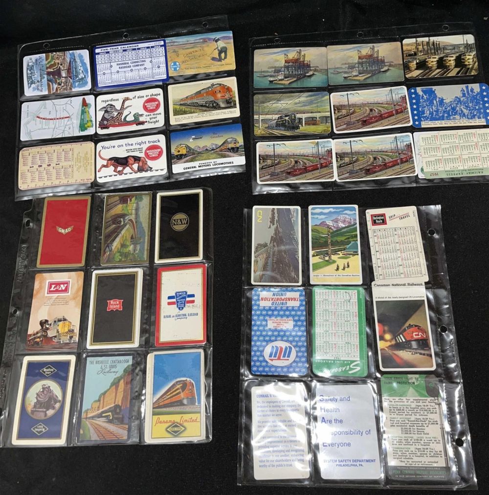 Lot 281: Railroad Calendar & Playing Cards .