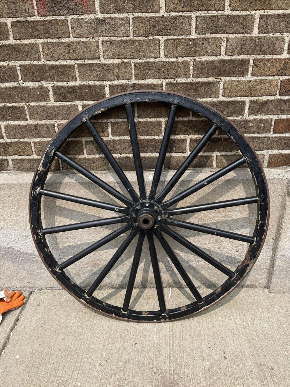 Lot 276: Vintage Wagon Wheel Measures 38.5 inches