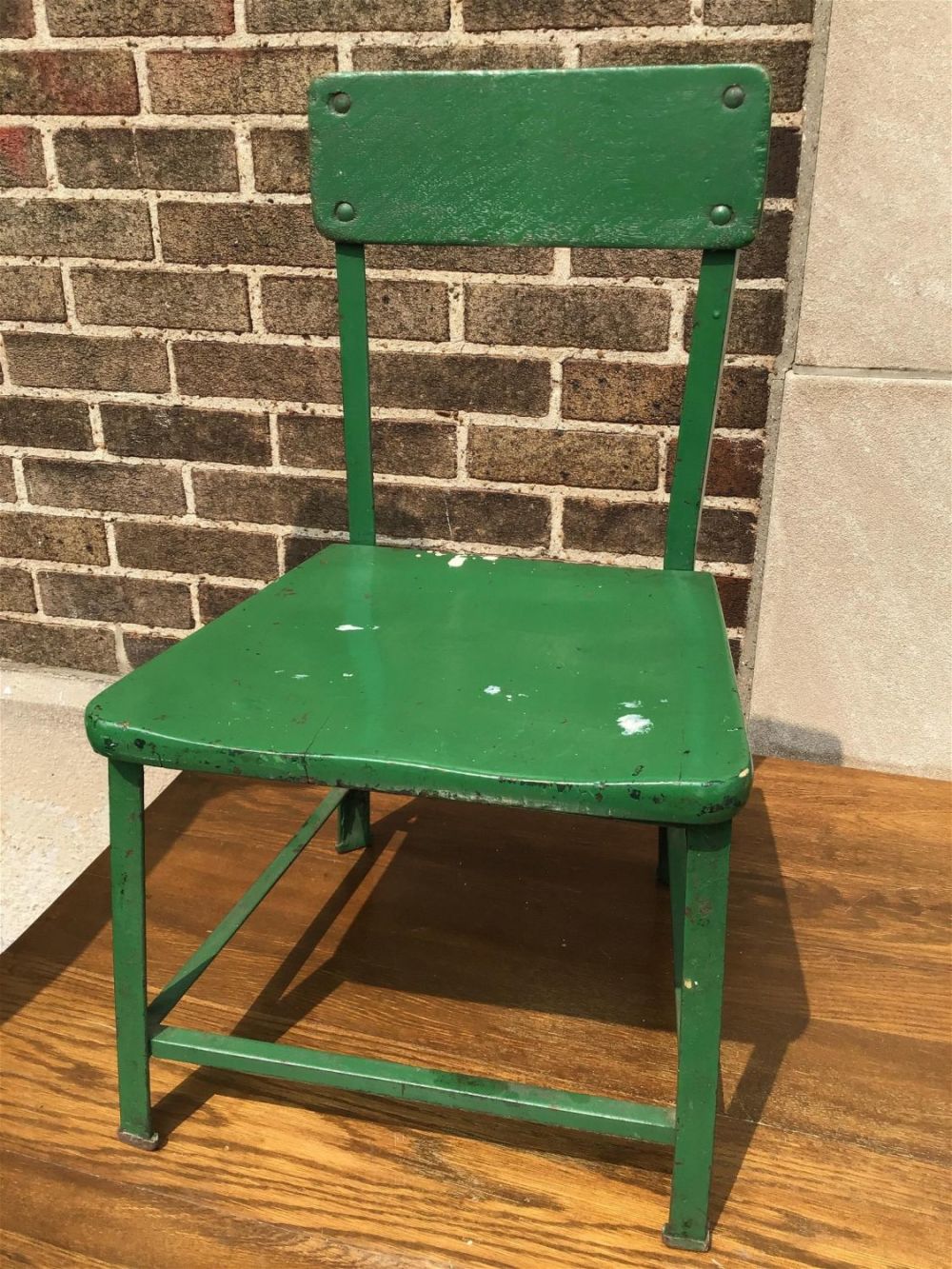 Lot 282: Vintage Childs Chair Measures 11 to the seatBy 21.5 at the back by 12 inches wide