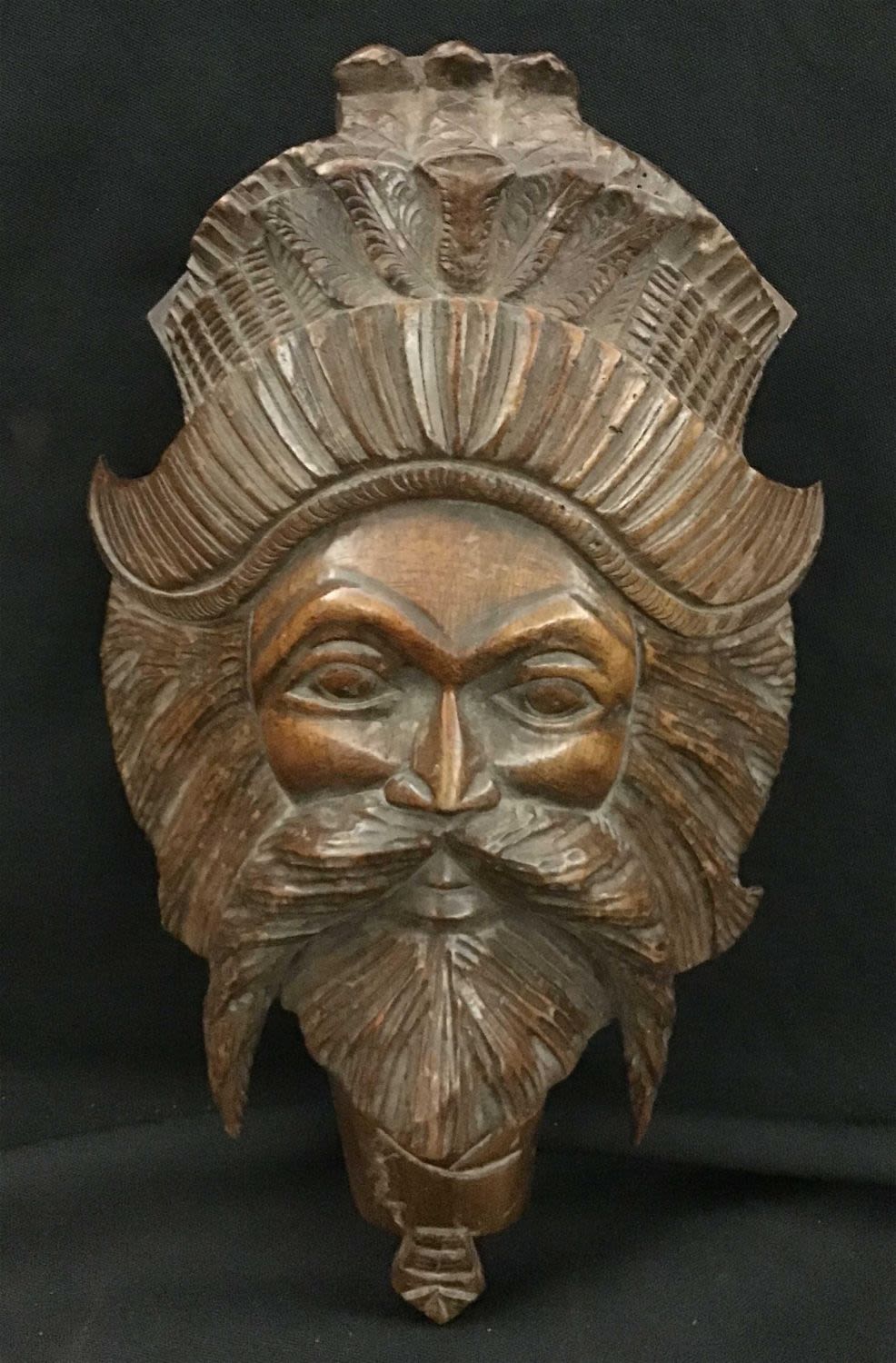 Lot 185: Hand Carved Asian Face