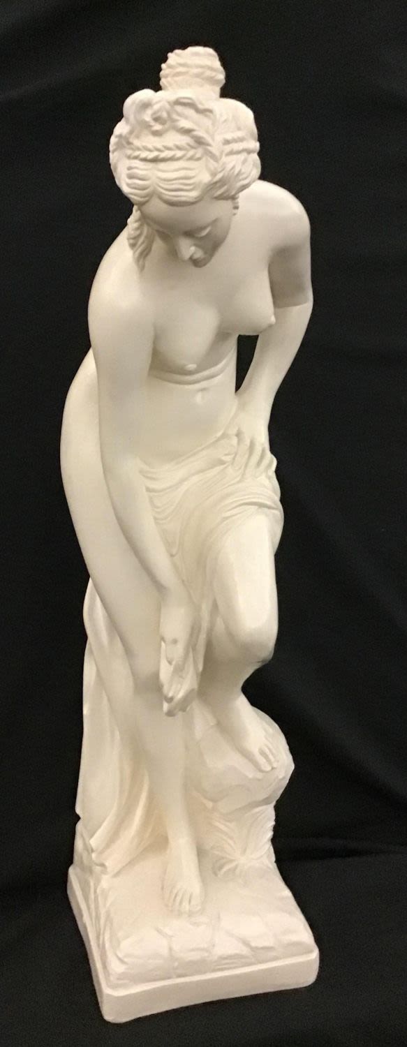 Lot 194: Vintage Maiden Statue Bathing 3 ft Tall