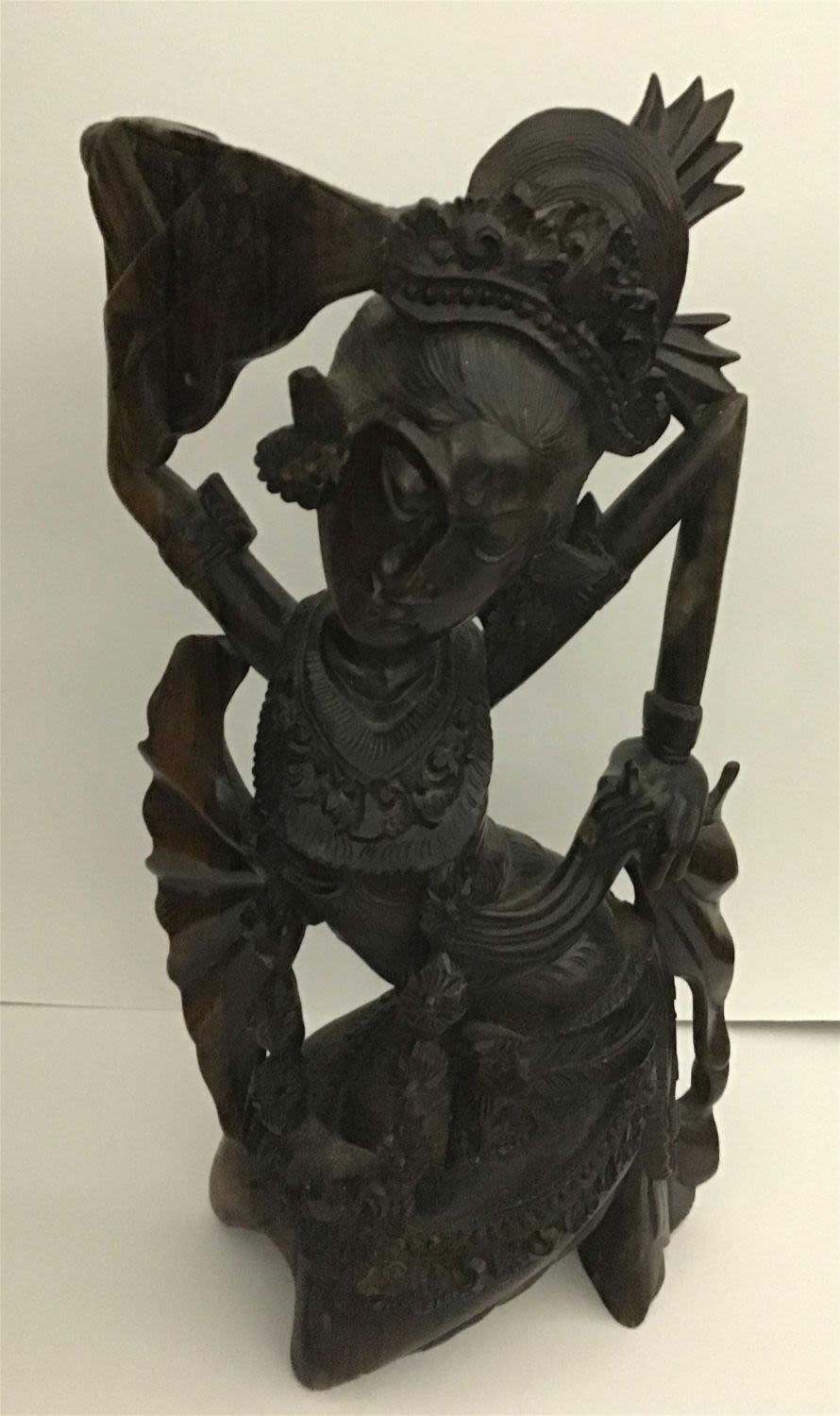 Lot 196: Handcarved Wooden Siam Dancing Sculpture