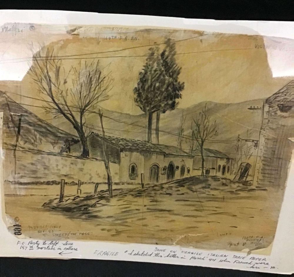 Lot 185: MAFFEI Drawing the Square at POZZILLI, Italy