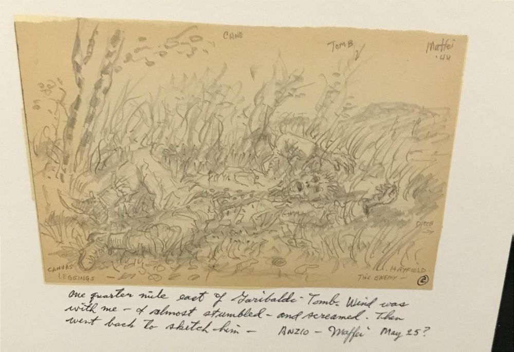 Lot 226: MAFFEI Drawing May 25, 1944 Sketch of Dead