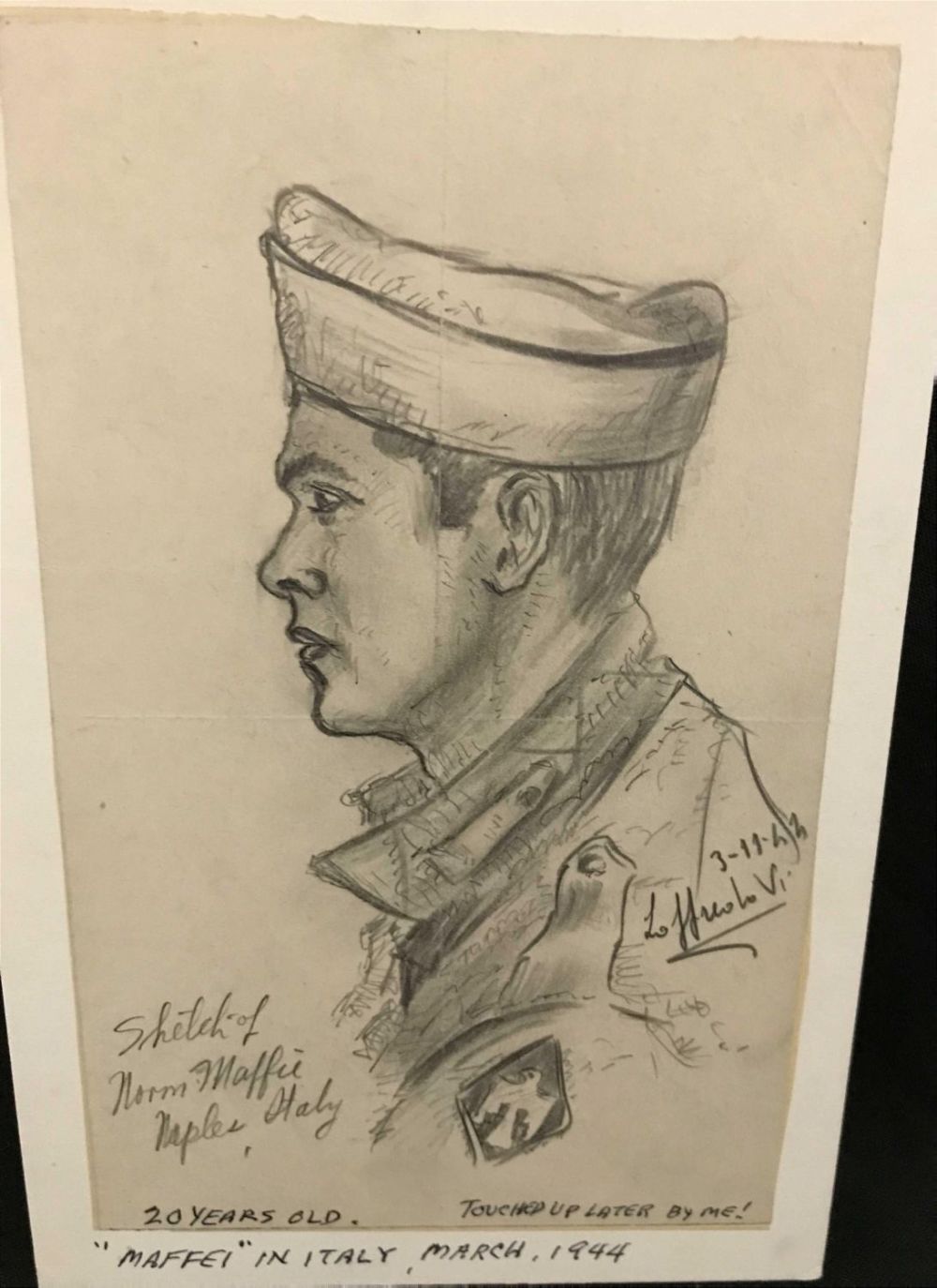 Lot 236: MAFFEI Drawing Portrait of Norman MAFFEI from