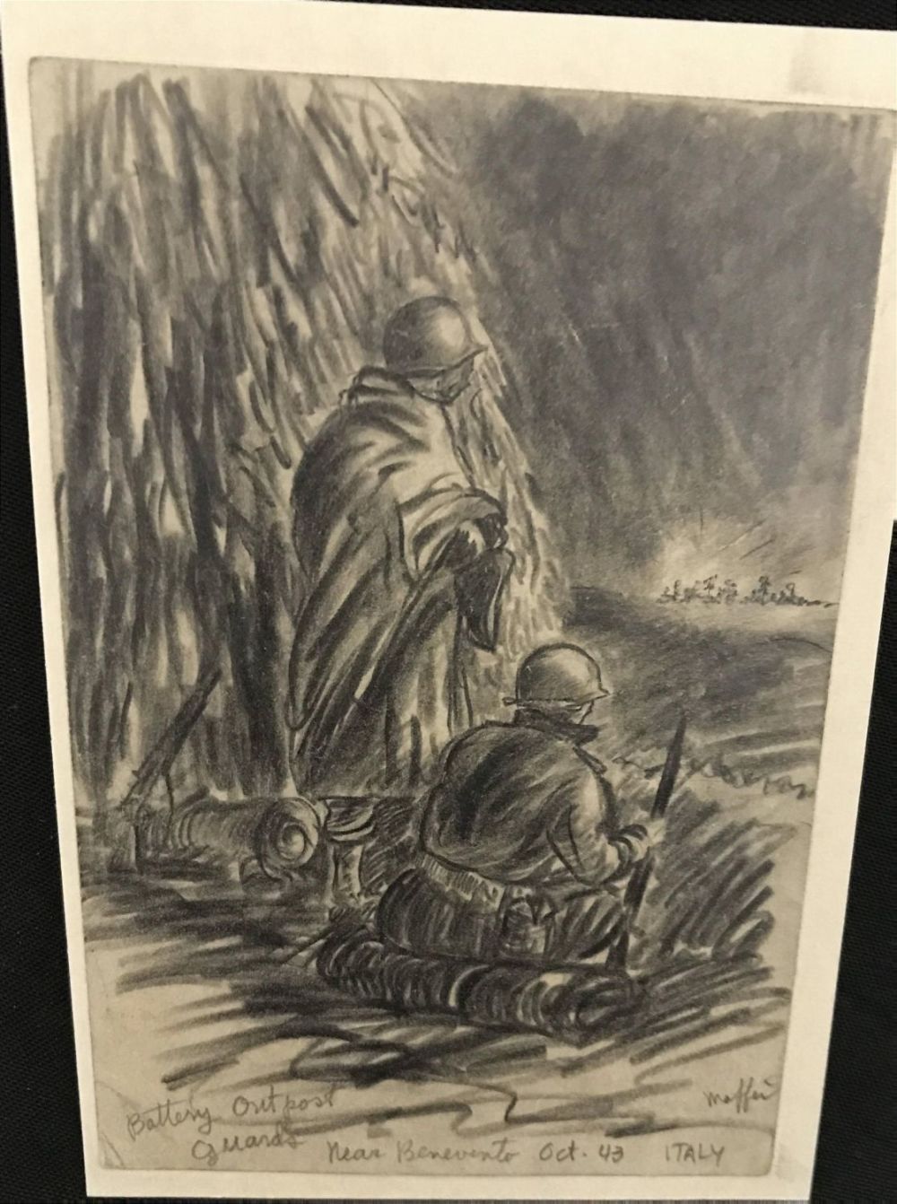 Lot 239: MAFFEI Drawing October 1943 Battery Outpost with