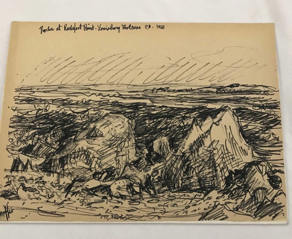 Lot 256: MAFFEI Drawing Rocks at Rachel Fort Point