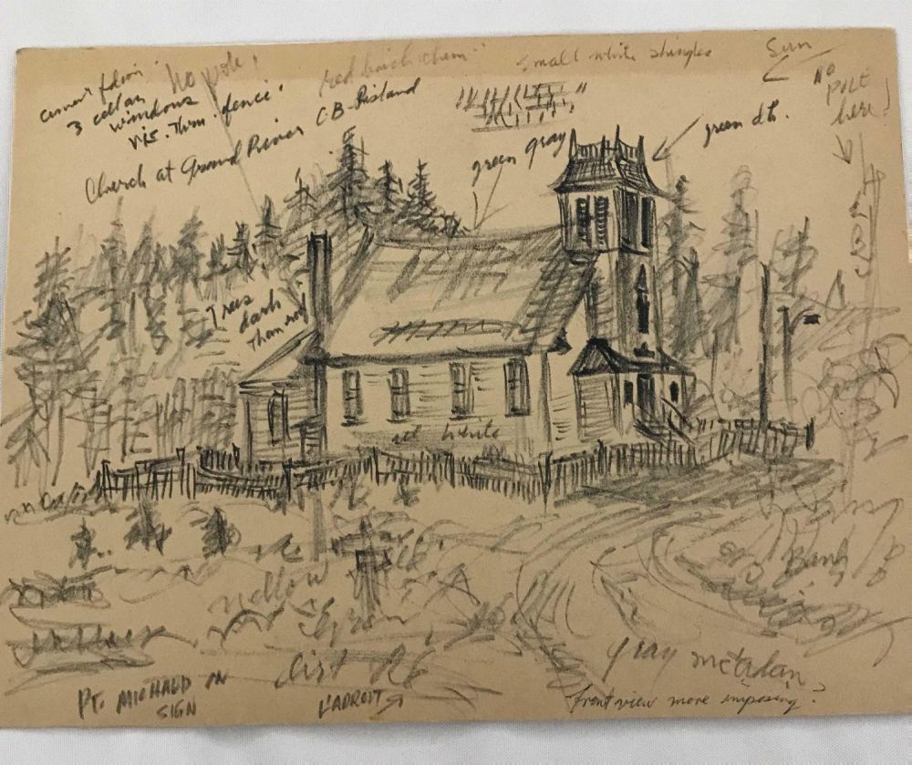 Lot 257: MAFFEI Sketch Old Church