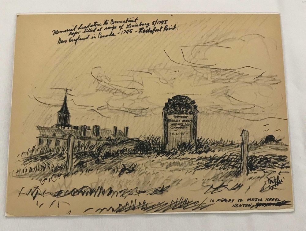 Lot 261: MAFFEI Drawing of Memorial Headstones