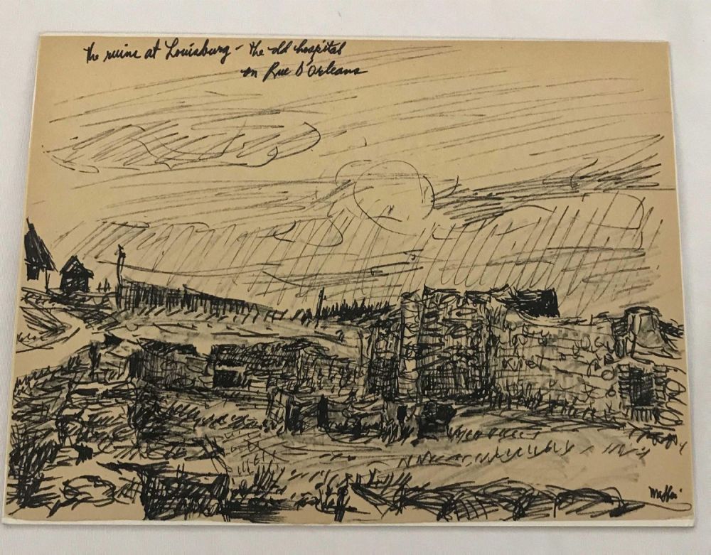 Lot 262: MAFFEI Drawing of the Ruins in Lewisburg
